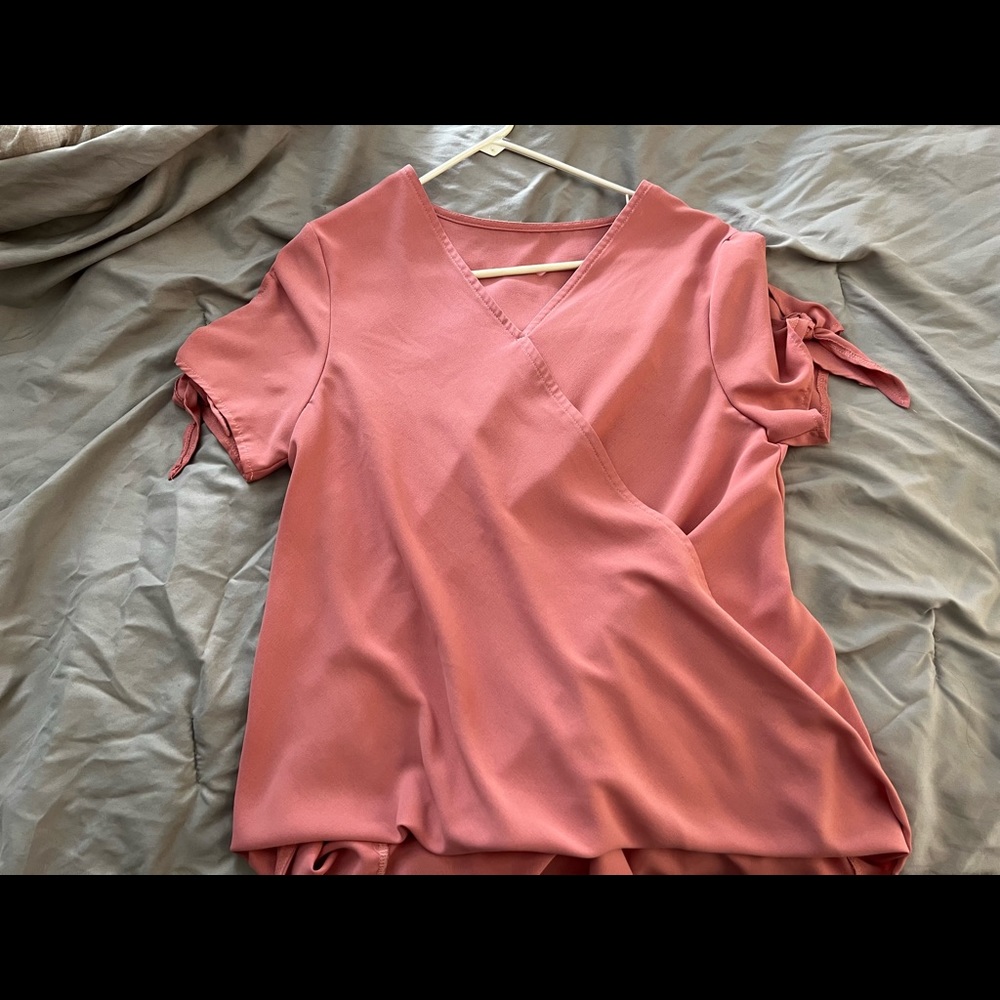 Ercocoo Pink Wrap Shirt